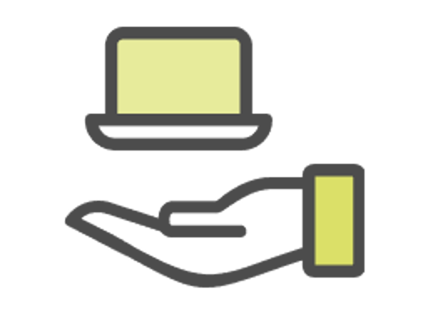 a hand and a small hat