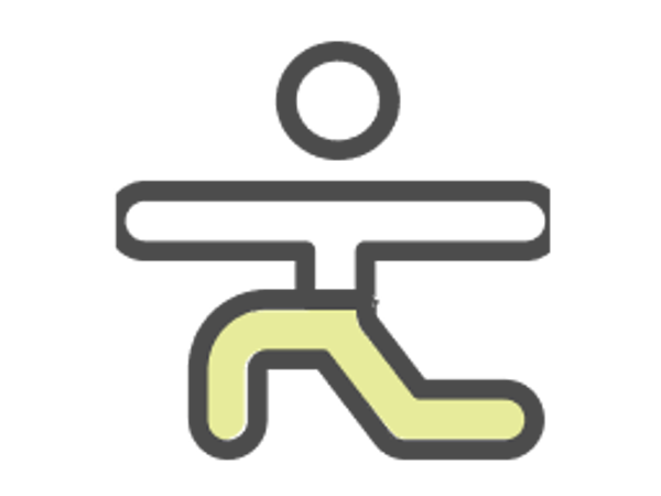 a person with a leg up