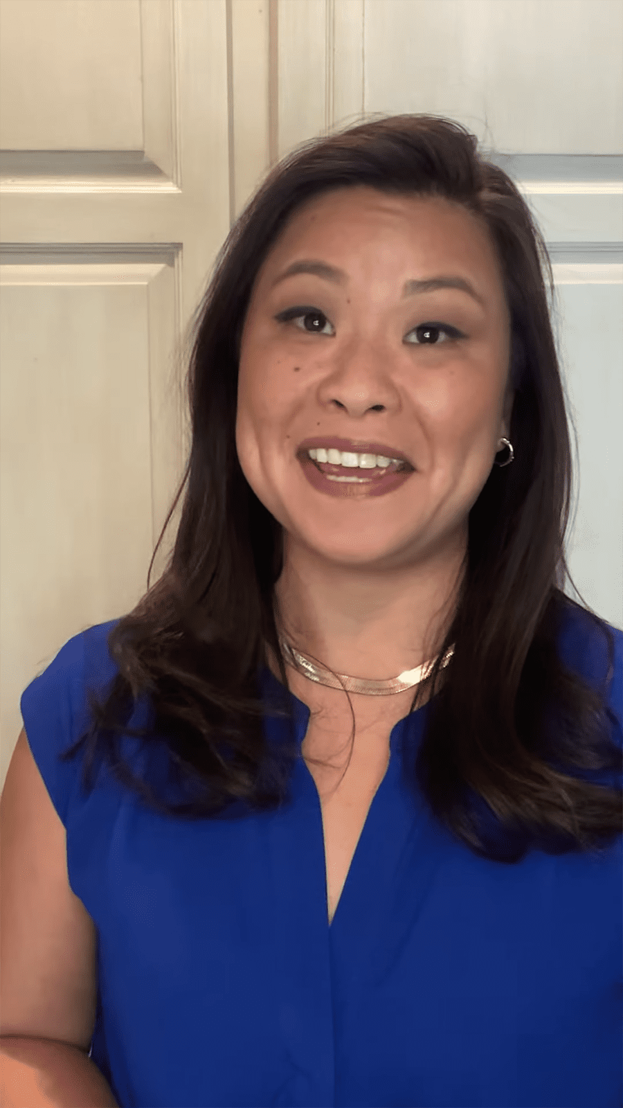 a person in a blue shirt