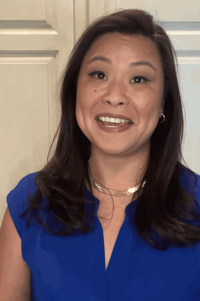 a person in a blue shirt