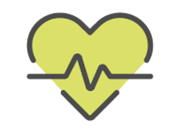 a heart with a pulse line