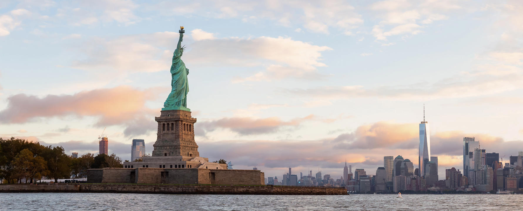 a statue of liberty in the water