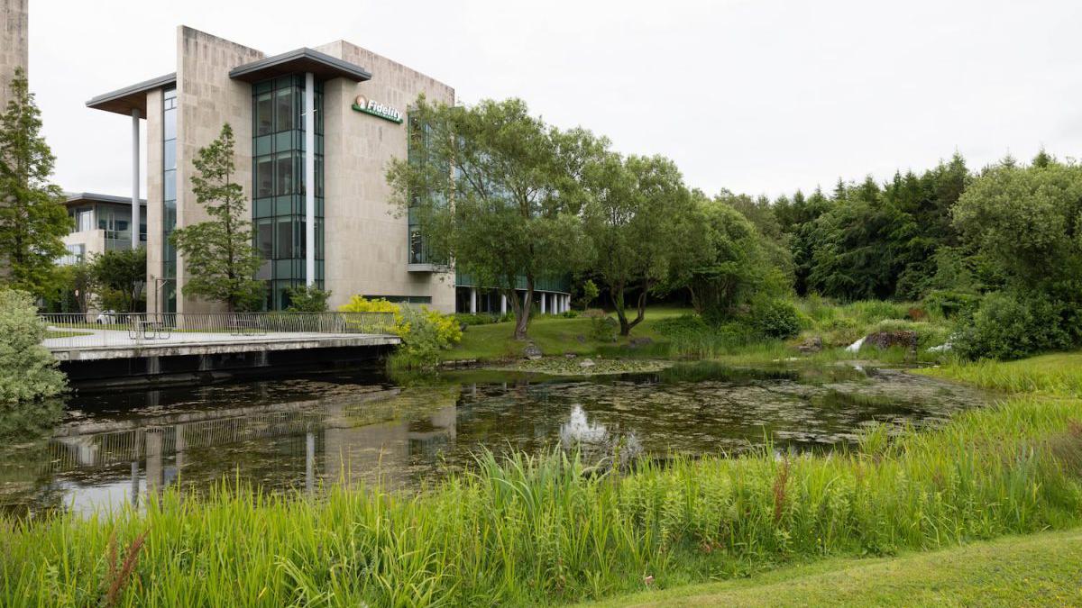 Dublin Fidelity Office Pond Green Trees Grass 1200X800