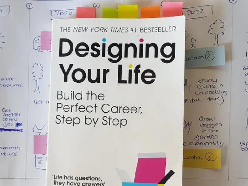a book on a board