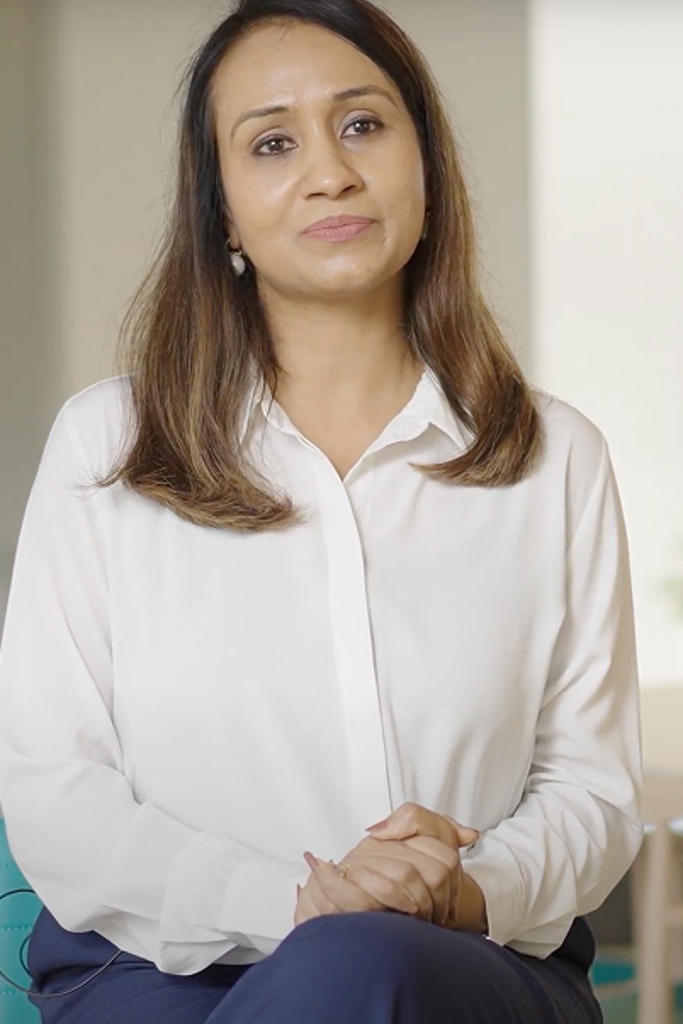 a person in a white shirt