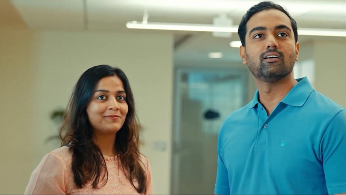 a person and person looking at each other