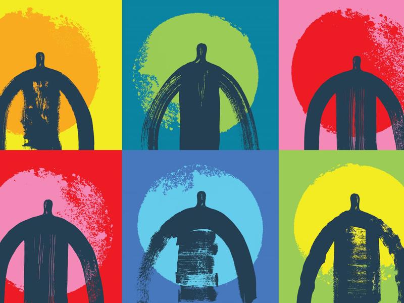 a group of images of a person