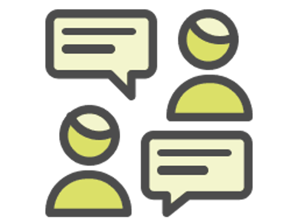 a group of people with speech bubbles