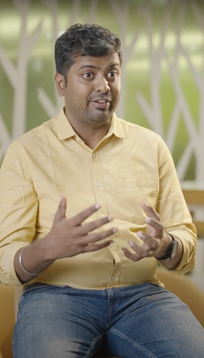 a person in a yellow shirt